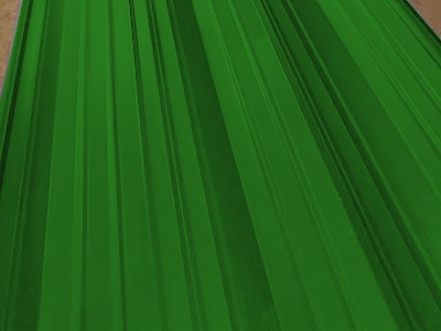 Окрашенный профнастил НС44-1000, 0,7 мм, зеленая листва