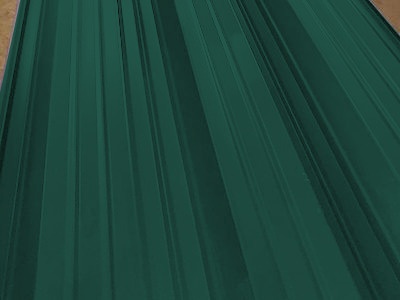 Окрашенный профнастил НС35-1000, 0,4 мм, зеленый мох