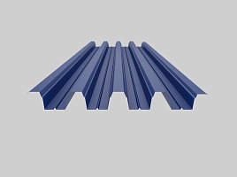 Окрашенный профнастил Н75-750, 0,8 мм, синий
