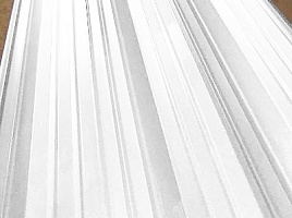 Окрашенный профнастил НС44-1000, 0,45 мм, белый